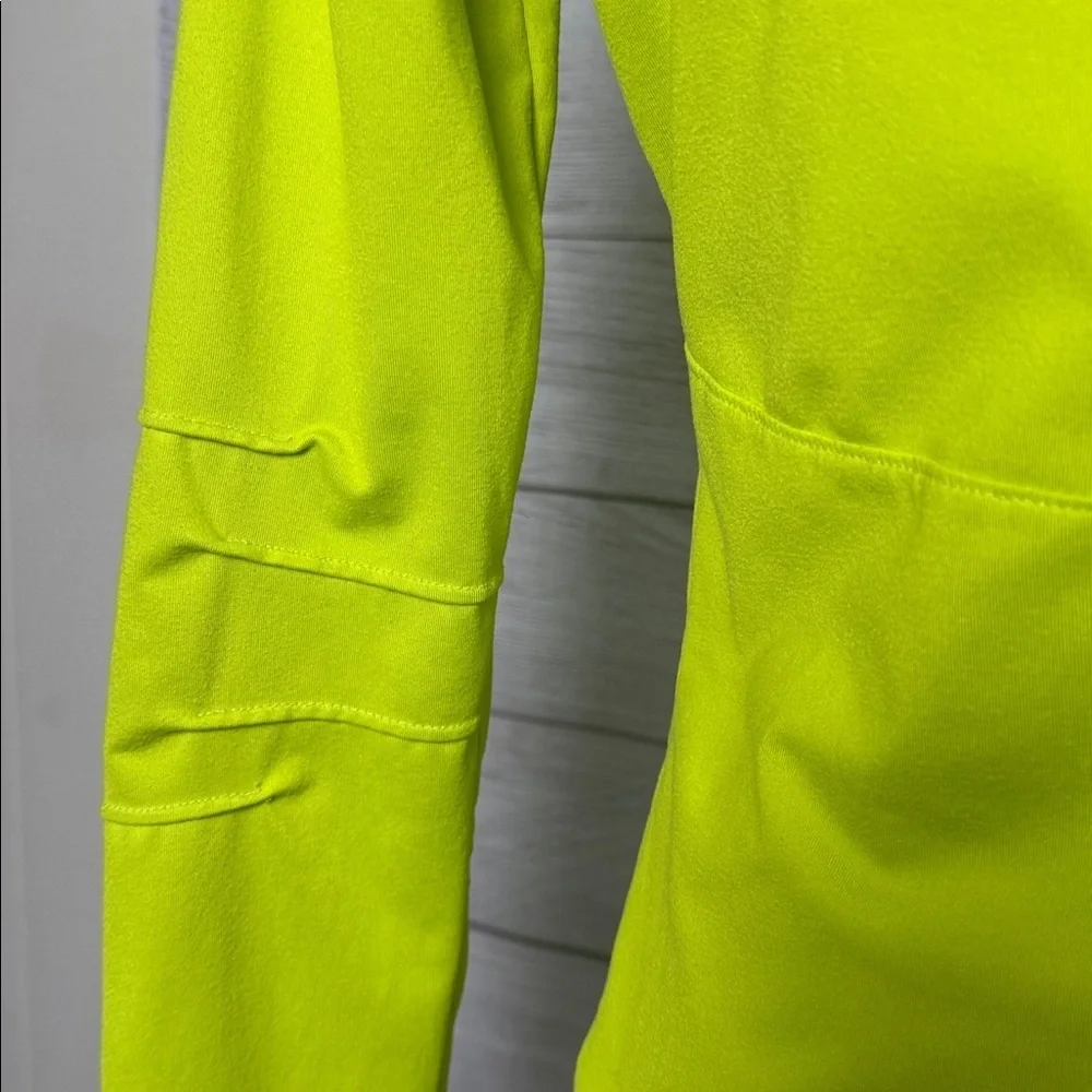 Athleta Safety Yellow Quarter-Zip Pullover Size Small - Picture 8 of 9